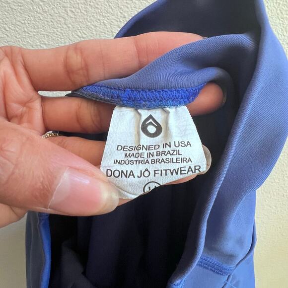 Dona Jo Fitwear Blue Leggings Women's Size XX-Small - Picture 5 of 5